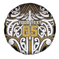 Custom Aotearoa Taranaki Spare Tire Cover Maori Tribal Pattern Mix Poutama