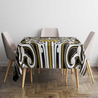 Custom Aotearoa Taranaki Tablecloth Maori Tribal Pattern Mix Poutama