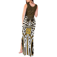 Custom Aotearoa Taranaki Tank Maxi Dress Maori Tribal Pattern Mix Poutama