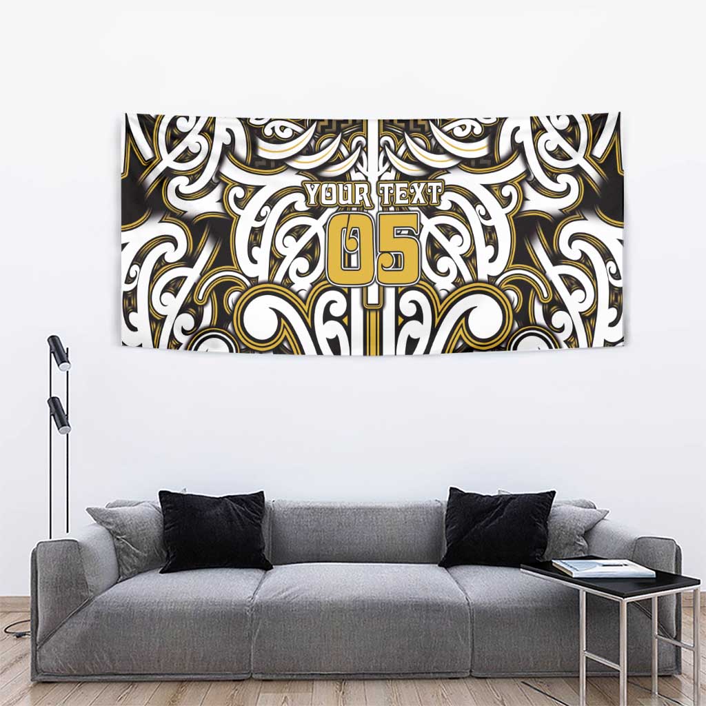 Custom Aotearoa Taranaki Tapestry Maori Tribal Pattern Mix Poutama
