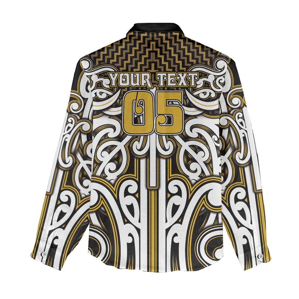 Custom Aotearoa Taranaki Women Casual Shirt Maori Tribal Pattern Mix Poutama