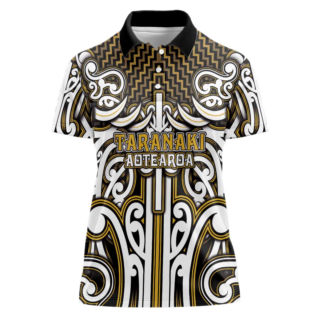 Custom Aotearoa Taranaki Women Polo Shirt Maori Tribal Pattern Mix Poutama