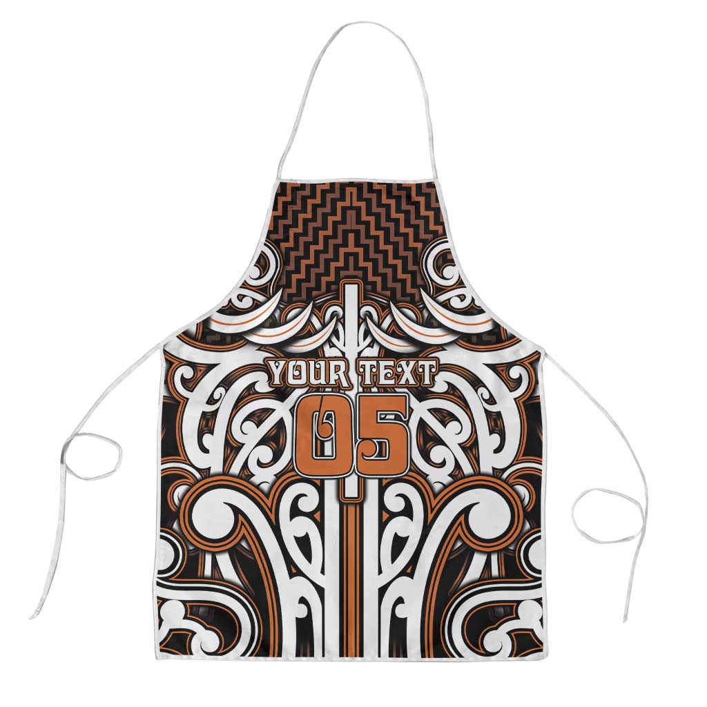 Custom Aotearoa Waikato Apron Maori Tribal Pattern Mix Poutama