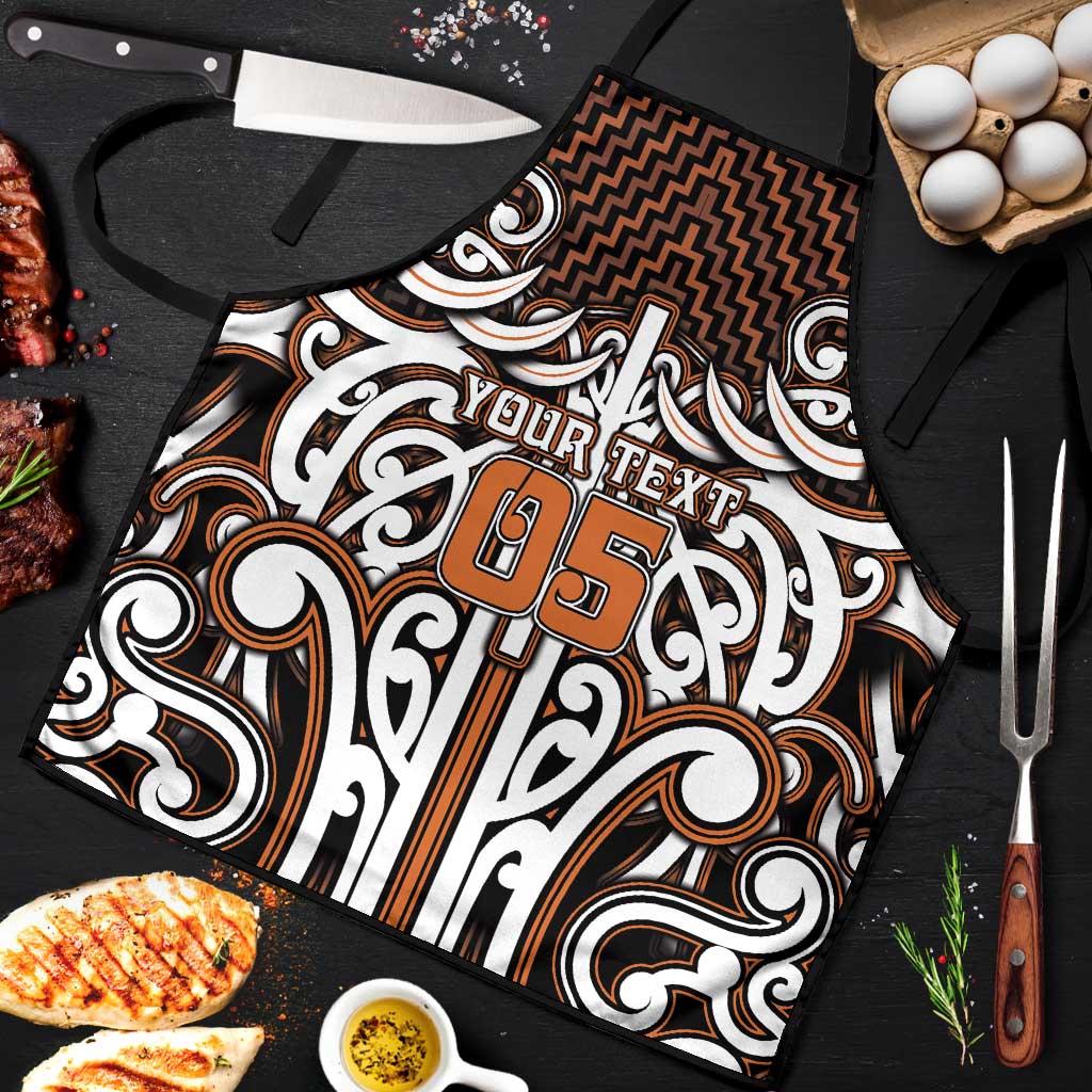 Custom Aotearoa Waikato Apron Maori Tribal Pattern Mix Poutama