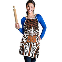 Custom Aotearoa Waikato Apron Maori Tribal Pattern Mix Poutama