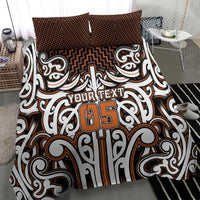 Custom Aotearoa Waikato Bedding Set Maori Tribal Pattern Mix Poutama