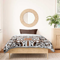 Custom Aotearoa Waikato Bedding Set Maori Tribal Pattern Mix Poutama