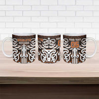 Custom Aotearoa Waikato Ceramic Mug Maori Tribal Pattern Mix Poutama
