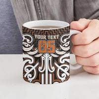Custom Aotearoa Waikato Ceramic Mug Maori Tribal Pattern Mix Poutama