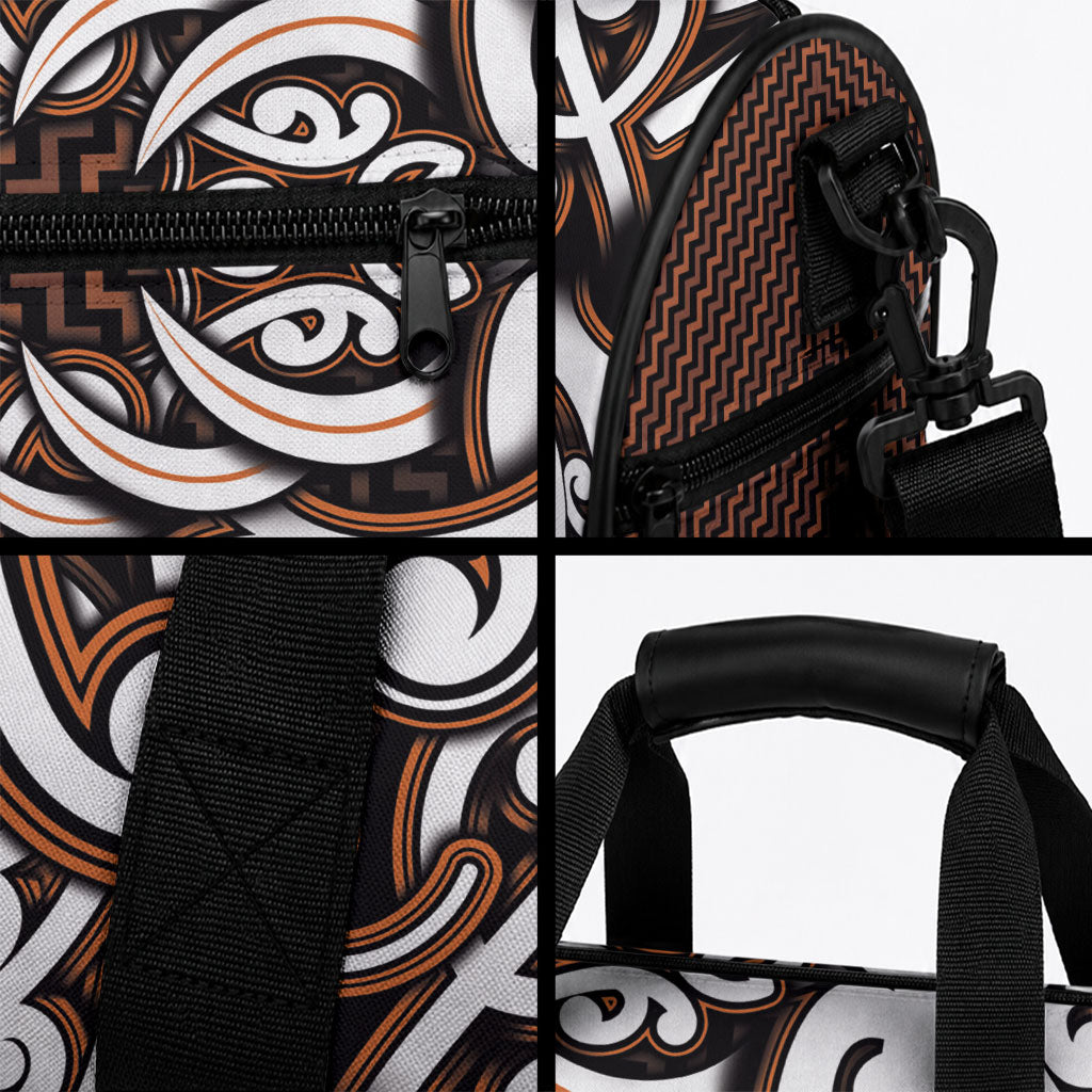 Custom Aotearoa Waikato Duffle Bag Maori Tribal Pattern Mix Poutama LT05 - Polynesian Pride