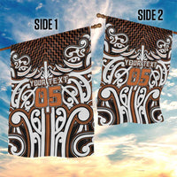 Custom Aotearoa Waikato Garden Flag Maori Tribal Pattern Mix Poutama LT05 - Polynesian Pride