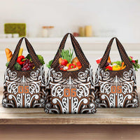 Custom Aotearoa Waikato Grocery Bag Maori Tribal Pattern Mix Poutama