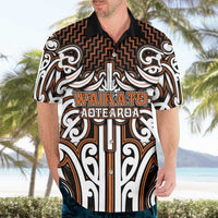 Custom Aotearoa Waikato Hawaiian Shirt Maori Tribal Pattern Mix Poutama