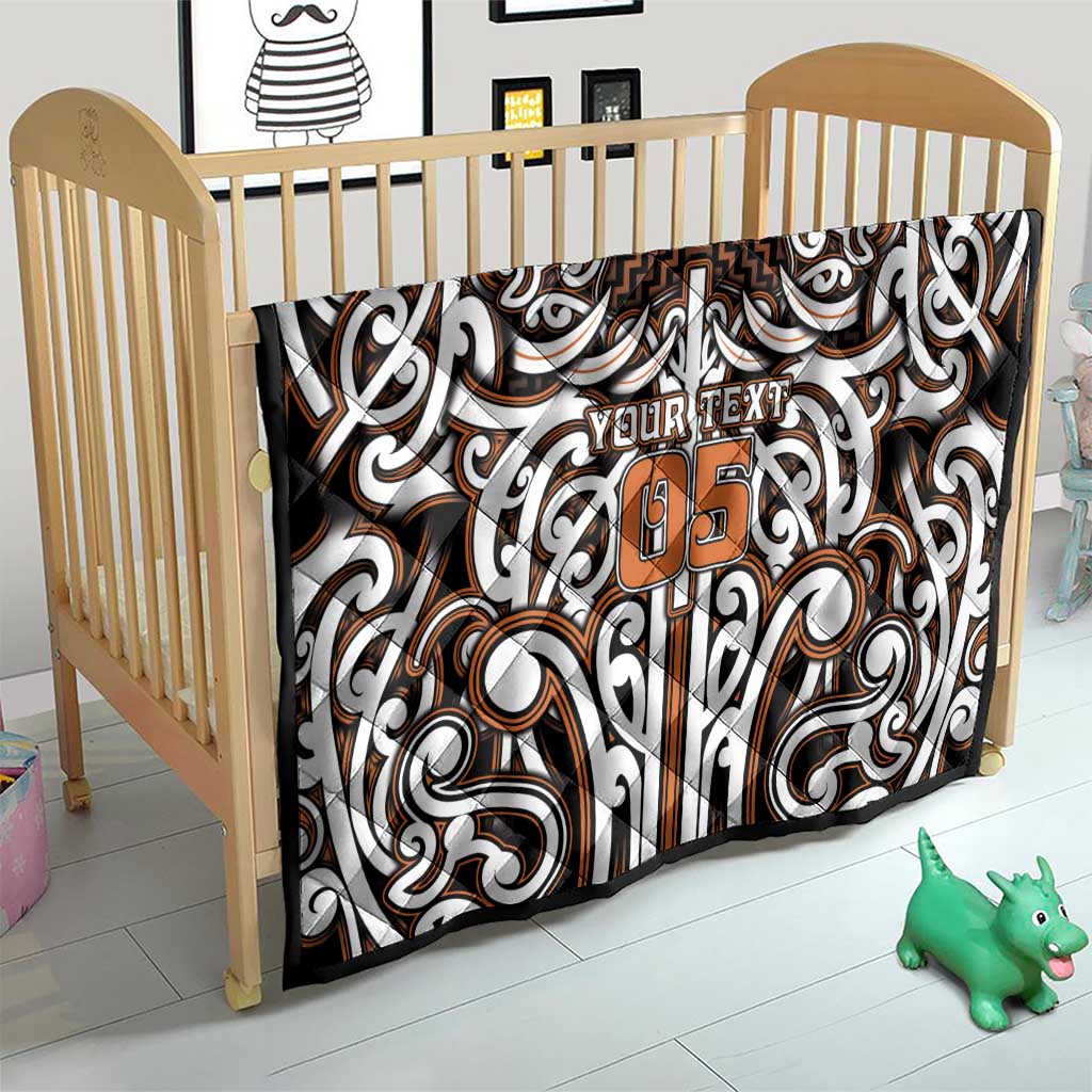 Custom Aotearoa Waikato Quilt Maori Tribal Pattern Mix Poutama