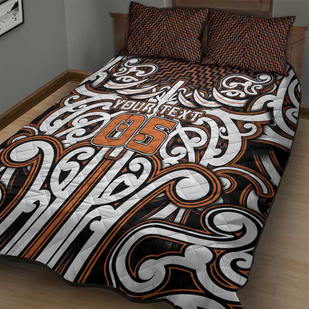 Custom Aotearoa Waikato Quilt Bed Set Maori Tribal Pattern Mix Poutama