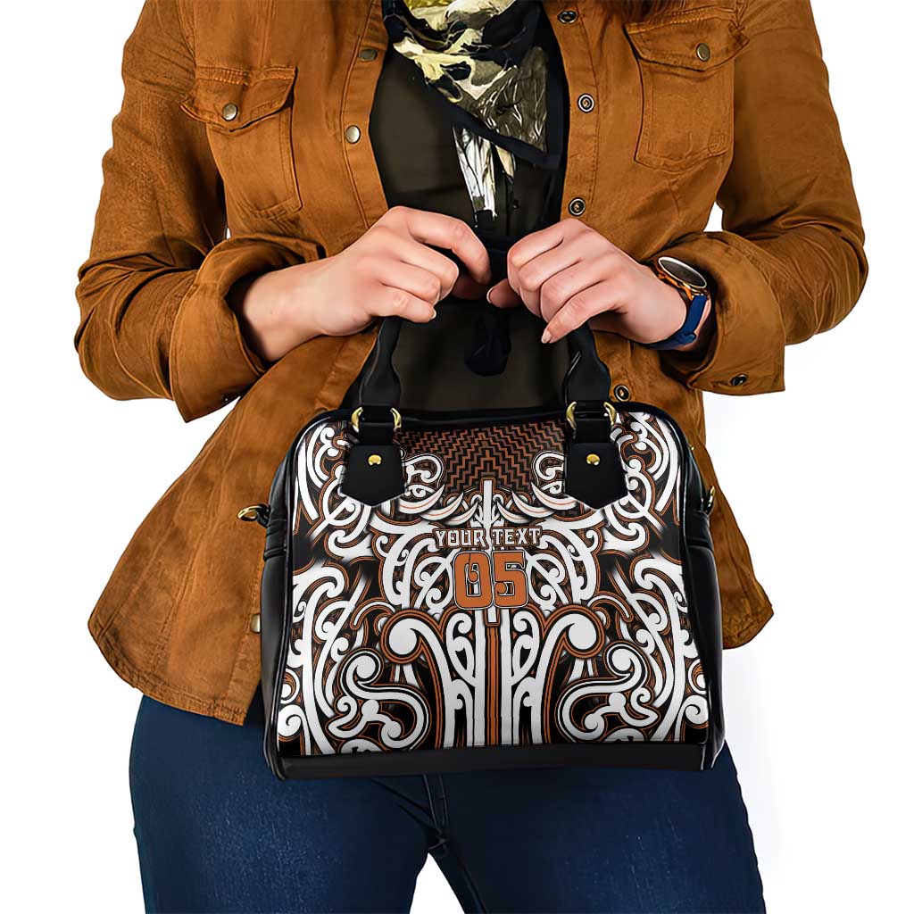 Custom Aotearoa Waikato Shoulder Handbag Maori Tribal Pattern Mix Poutama