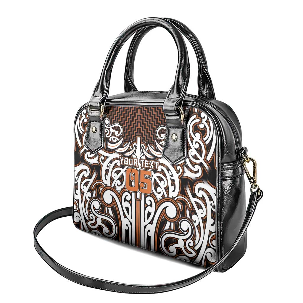 Custom Aotearoa Waikato Shoulder Handbag Maori Tribal Pattern Mix Poutama