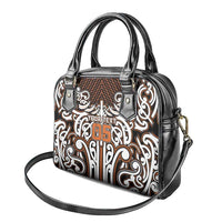 Custom Aotearoa Waikato Shoulder Handbag Maori Tribal Pattern Mix Poutama