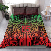 Custom Aotearoa Tuhoe Bedding Set Maori Tribal Pattern Mix Poutama