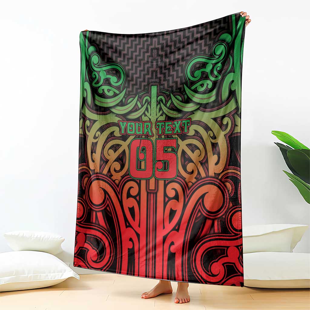 Custom Aotearoa Tuhoe Blanket Maori Tribal Pattern Mix Poutama