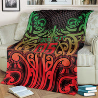 Custom Aotearoa Tuhoe Blanket Maori Tribal Pattern Mix Poutama