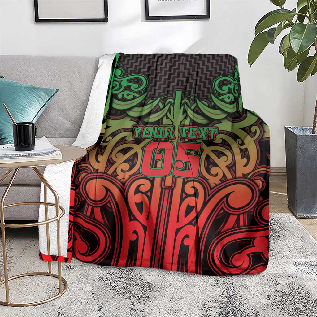 Custom Aotearoa Tuhoe Blanket Maori Tribal Pattern Mix Poutama