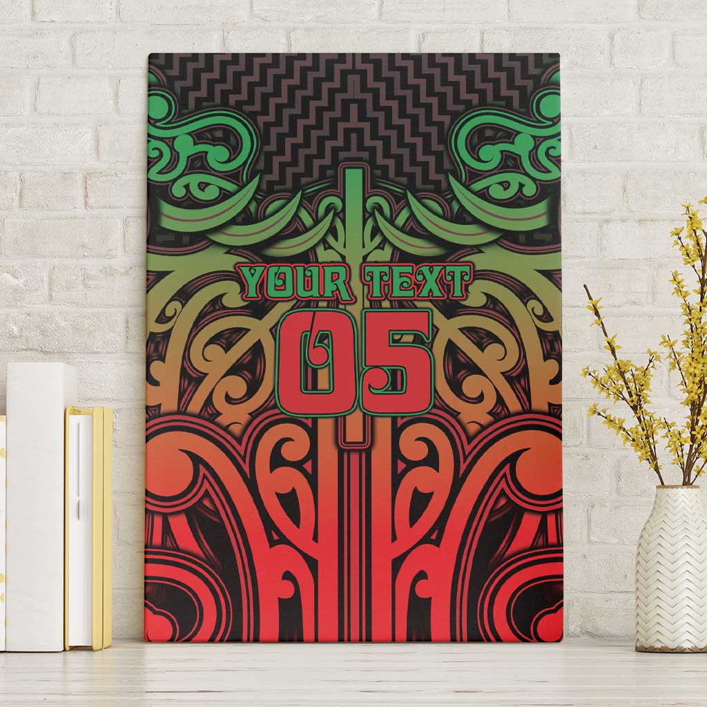 Custom Aotearoa Tuhoe Canvas Wall Art Maori Tribal Pattern Mix Poutama LT05 Without Frame Black - Polynesian Pride