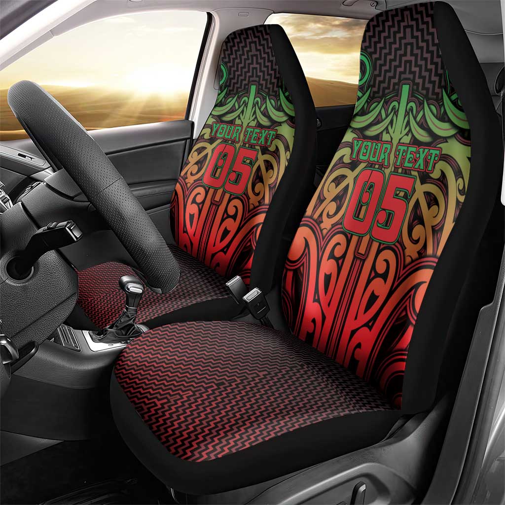 Custom Aotearoa Tuhoe Car Seat Cover Maori Tribal Pattern Mix Poutama