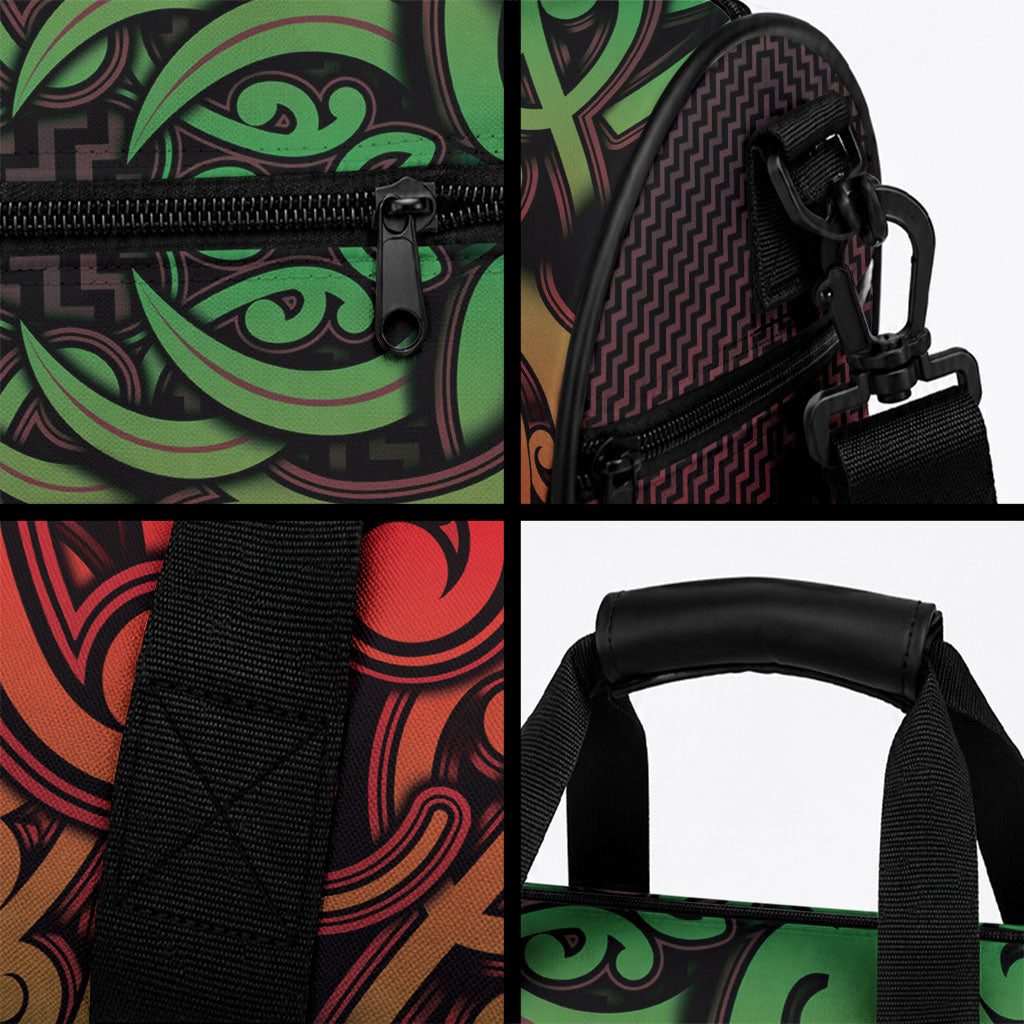 Custom Aotearoa Tuhoe Duffle Bag Maori Tribal Pattern Mix Poutama LT05 - Polynesian Pride