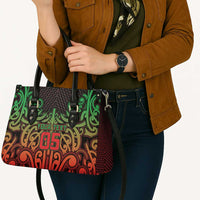 Custom Aotearoa Tuhoe Leather Bag Maori Tribal Pattern Mix Poutama LT05 - Polynesian Pride
