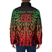Custom Aotearoa Tuhoe Padded Jacket Maori Tribal Pattern Mix Poutama LT05 - Polynesian Pride