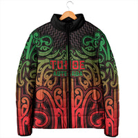 Custom Aotearoa Tuhoe Padded Jacket Maori Tribal Pattern Mix Poutama LT05 - Polynesian Pride