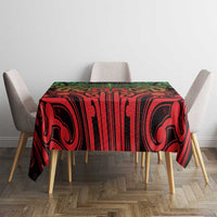 Custom Aotearoa Tuhoe Tablecloth Maori Tribal Pattern Mix Poutama