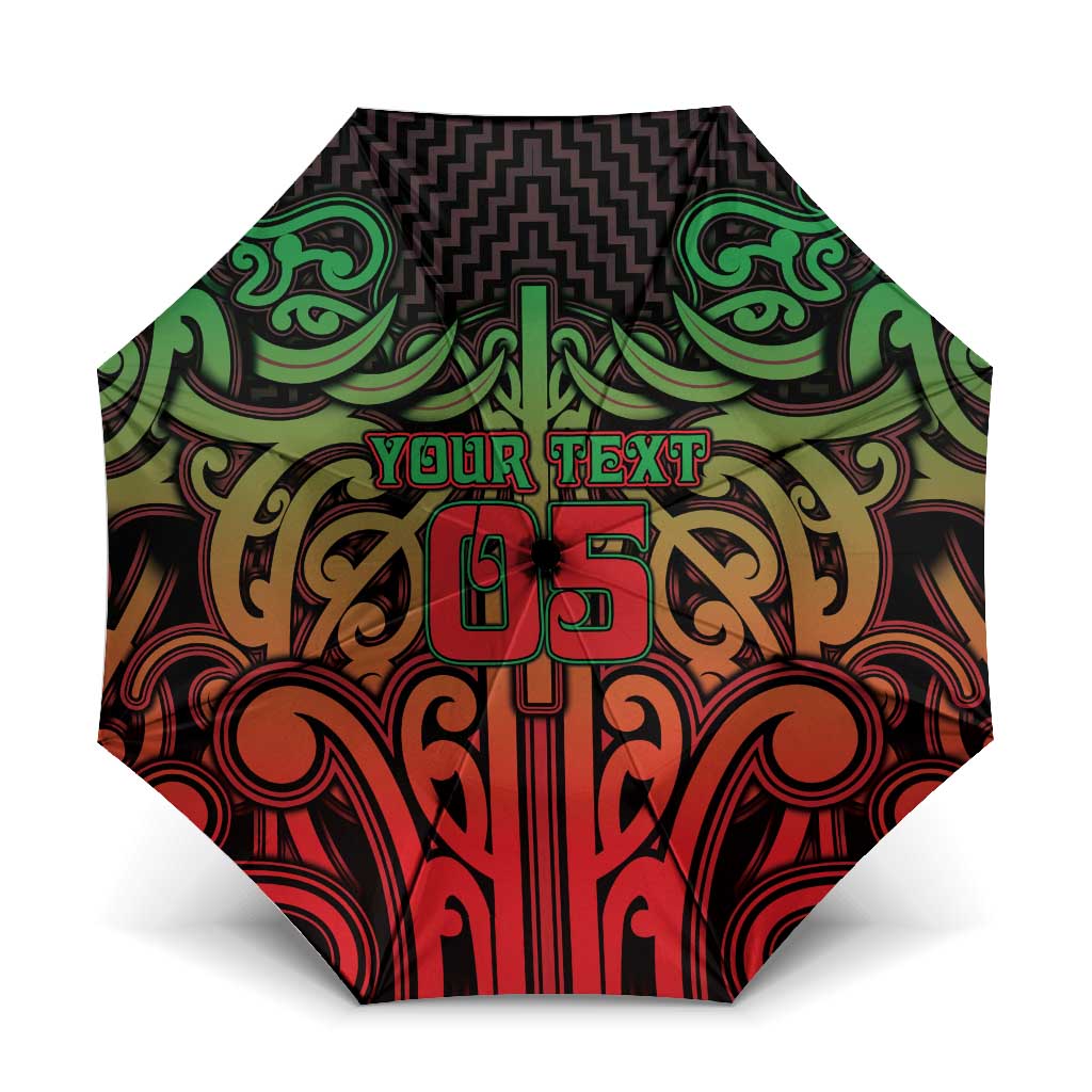 Custom Aotearoa Tuhoe Umbrella Maori Tribal Pattern Mix Poutama