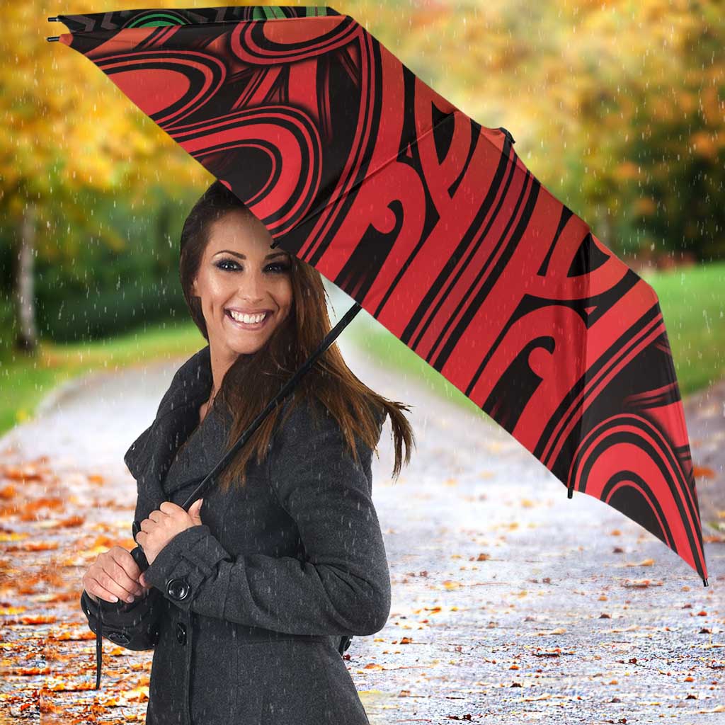 Custom Aotearoa Tuhoe Umbrella Maori Tribal Pattern Mix Poutama