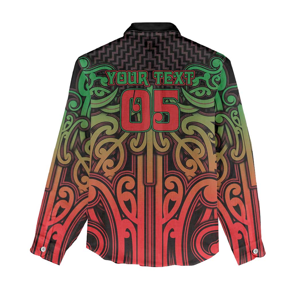 Custom Aotearoa Tuhoe Women Casual Shirt Maori Tribal Pattern Mix Poutama