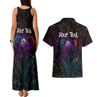 I See Your True Colors Personalised Couples Matching Tank Maxi Dress and Hawaiian Shirt Autism Awareness