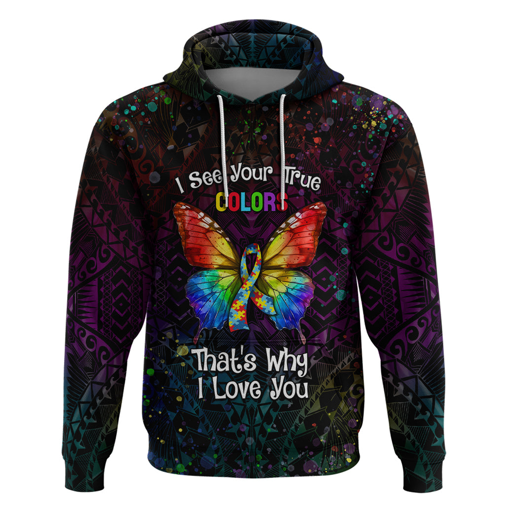 I See Your True Colors Personalised Hoodie Autism Awareness