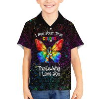 I See Your True Colors Personalised Kid Hawaiian Shirt Autism Awareness