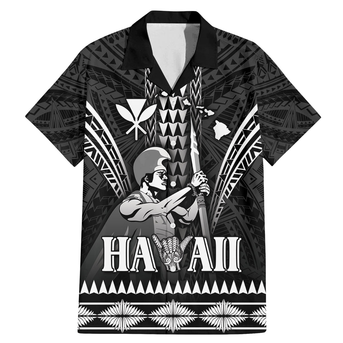 Personalised Hawaii Happy King Kamehameha Day Family Matching Mermaid Dress and Hawaiian Shirt Kakau Pattern