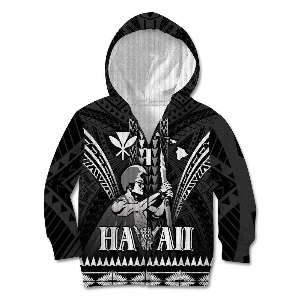 Personalised Hawaii Happy King Kamehameha Day Kid Hoodie Kakau Pattern