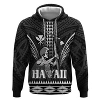 Personalised Hawaii Happy King Kamehameha Day Zip Hoodie Kakau Pattern