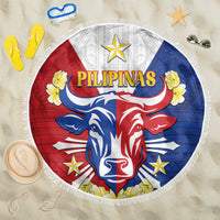 Philippines Independence Day Beach Blanket Maligayang Araw ng Kalayaan Filipino Carabao LT05 One Size 150cm Red - Polynesian Pride