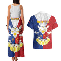 Personalised Philippines Independence Day Couples Matching Tank Maxi Dress and Hawaiian Shirt Maligayang Araw ng Kalayaan Filipino Carabao LT05 - Polynesian Pride