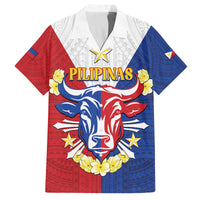 Personalised Philippines Independence Day Family Matching Summer Maxi Dress and Hawaiian Shirt Maligayang Araw ng Kalayaan Filipino Carabao LT05 Dad's Shirt - Short Sleeve Red - Polynesian Pride