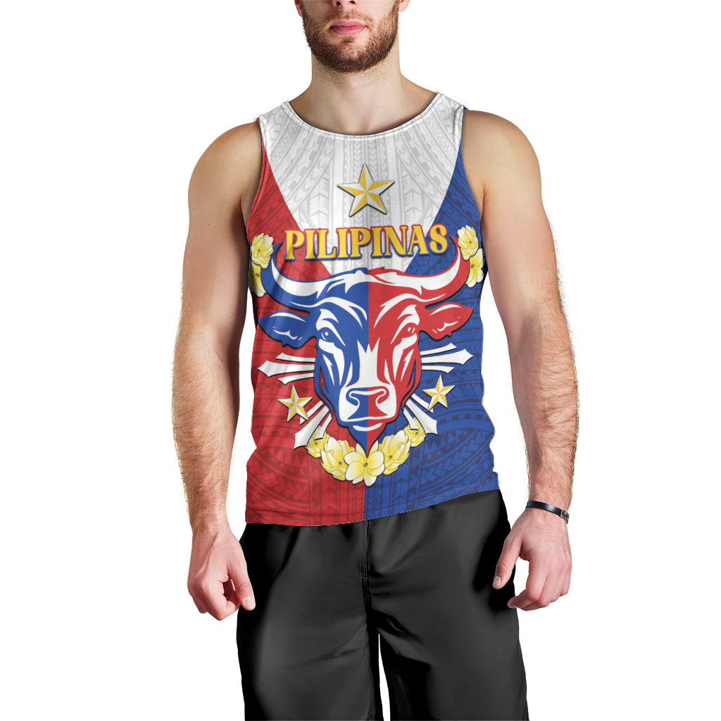 Personalised Philippines Independence Day Men Tank Top Maligayang Araw ng Kalayaan Filipino Carabao LT05 - Polynesian Pride