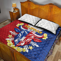 Philippines Independence Day Quilt Bed Set Maligayang Araw ng Kalayaan Filipino Carabao