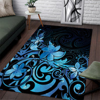 Matariki New Zealand Area Rug Maori Pattern Blue Galaxy