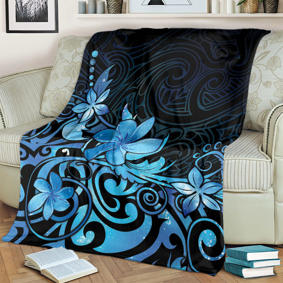 Matariki New Zealand Blanket Maori Pattern Blue Galaxy LT05 - Polynesian Pride