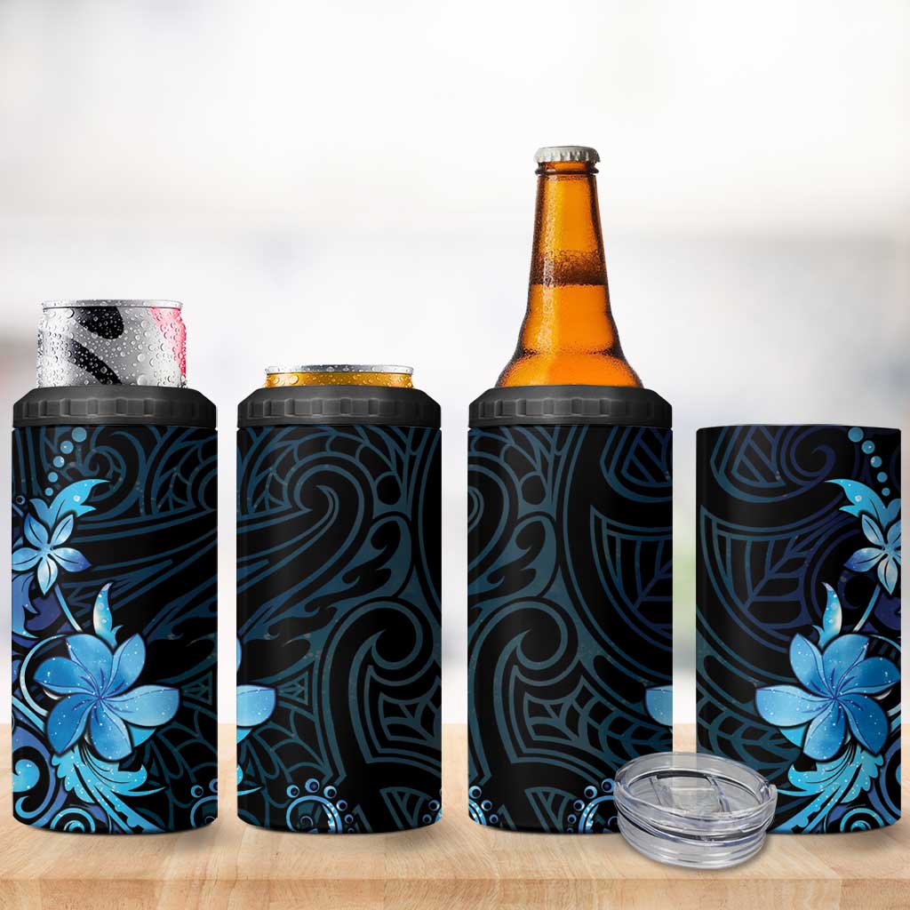 Matariki New Zealand 4 in 1 Can Cooler Tumbler Maori Pattern Blue Galaxy